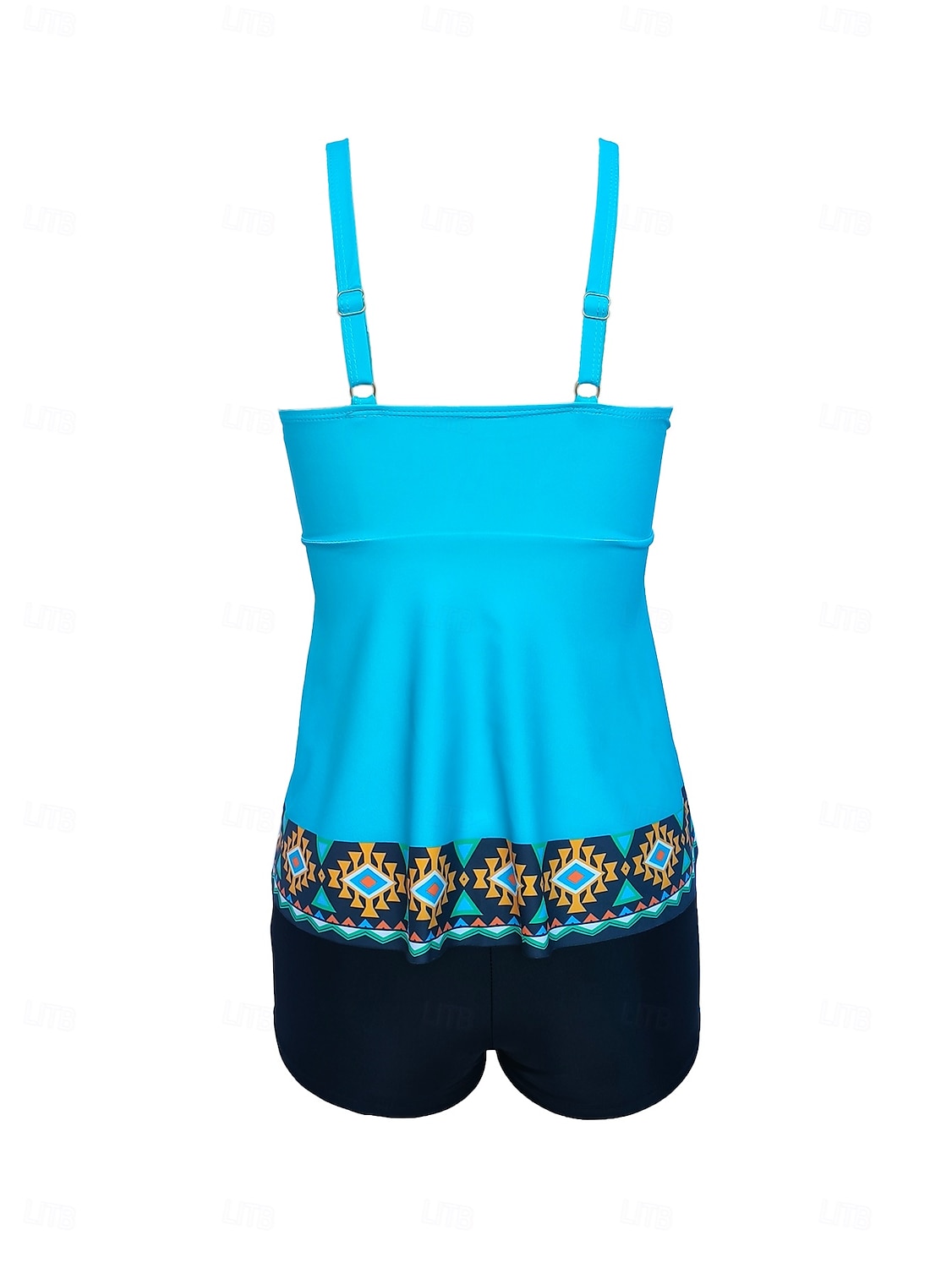 Pentru femei Costume de Baie 2 bucăți Pantaloni Scurți Costum de baie Fără Spate Geometric Vacanță Costum de plajă Grafic Gât asimetric Fără manșon Costume de baie 2025 - $26.99 –P18