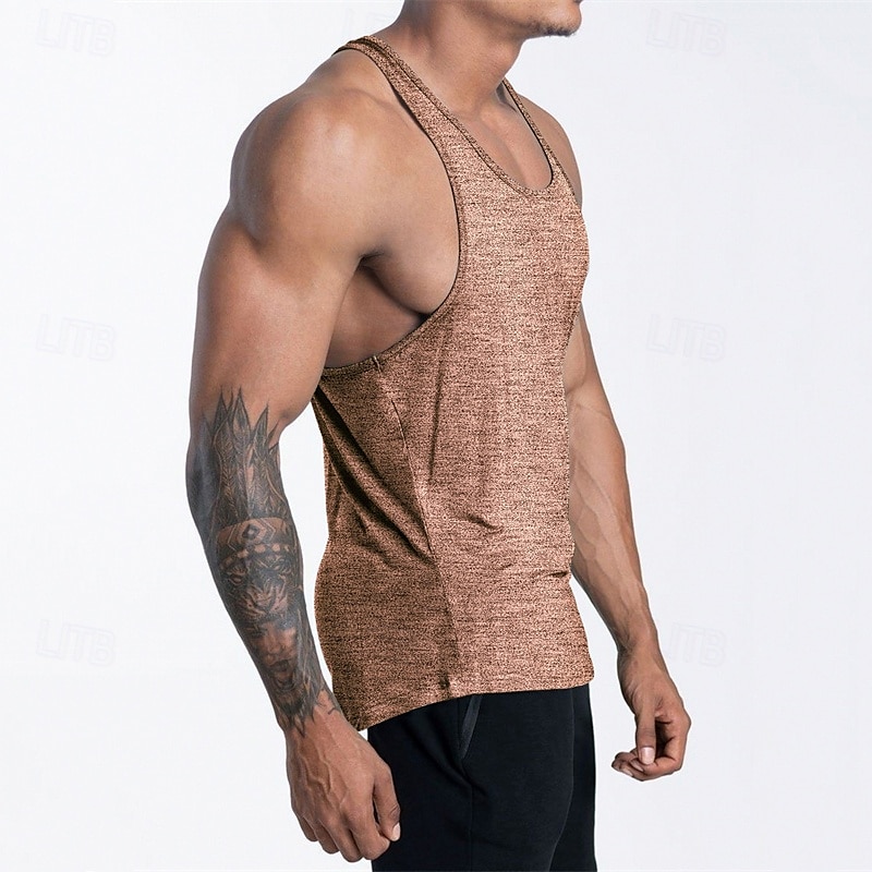Herren Tank Top Weste Unterhemd Ärmelloses Shirt Ärmellos U-Ausschnitt Sommer Einfach Mode Designer Basic Urlaub Straße Ausgehen Schwarz Rosa Marineblau Top T-Shirt für Herren 2025 - $12.99 –P17