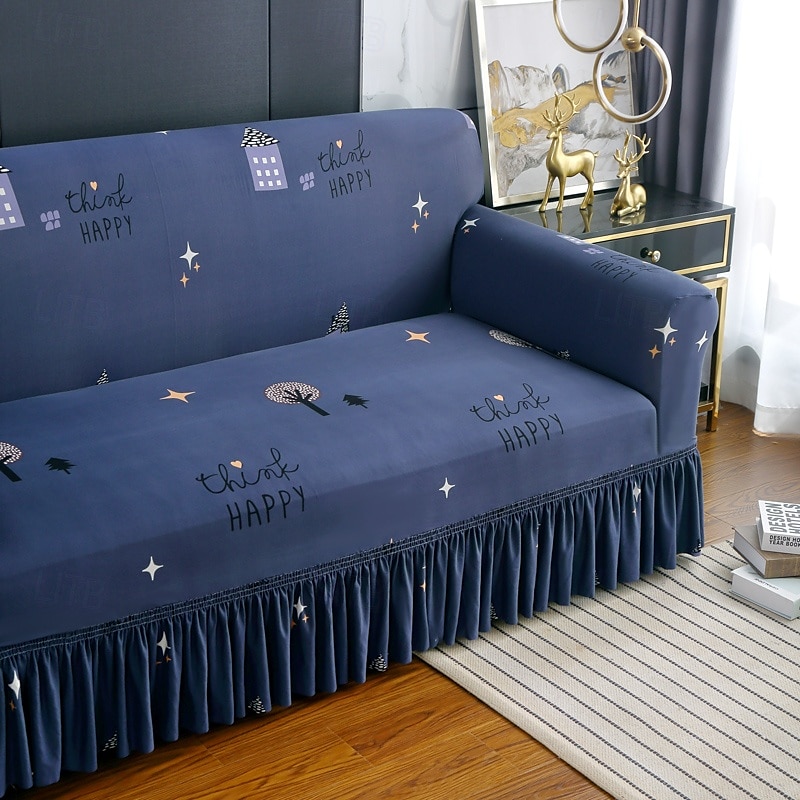 1 Pc Stretch Sofa Slipcover Sofa Cover With Skirt Printed Couch Cover Furniture Protector for Bedroom Living Room Home Decor 2025 - $41.99 –P14