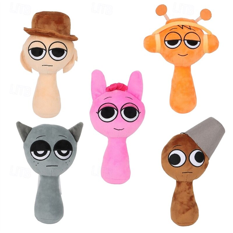 קטיפה sprunki sprunky wenda וקטיפה אפורה קטיפה רכה ומהנה בובות צעצועים ממולאים למעריצים ולחברים יום הולדת 2025 - $20.99 –P2