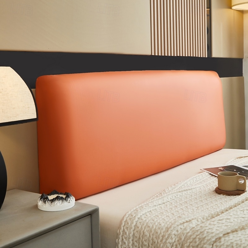 Capa de cabeceira de couro artificial pu à prova d'água, capa elástica para hotel, casa, cama com tudo incluso, proteção contra poeira, cabeceira de 2025 por $30.99 –P2