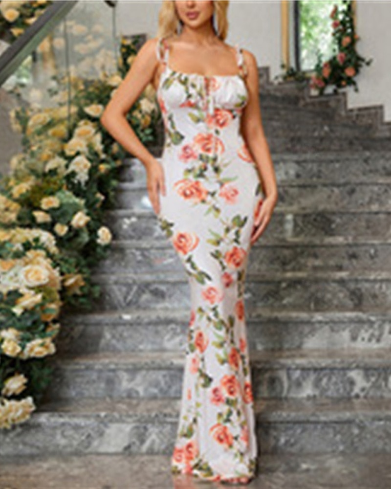 Damskie Sukienka mini Codzienne sukienki Sukienka maxi Sukienka w kwiatki Letnie sukienki Elegancki Codzienny Bez rękawów Urlop Codzienny Randka Regularny Kwiaty Bez rękawów Cienkie ramiączka Blush 2025 - $25.99 –P9