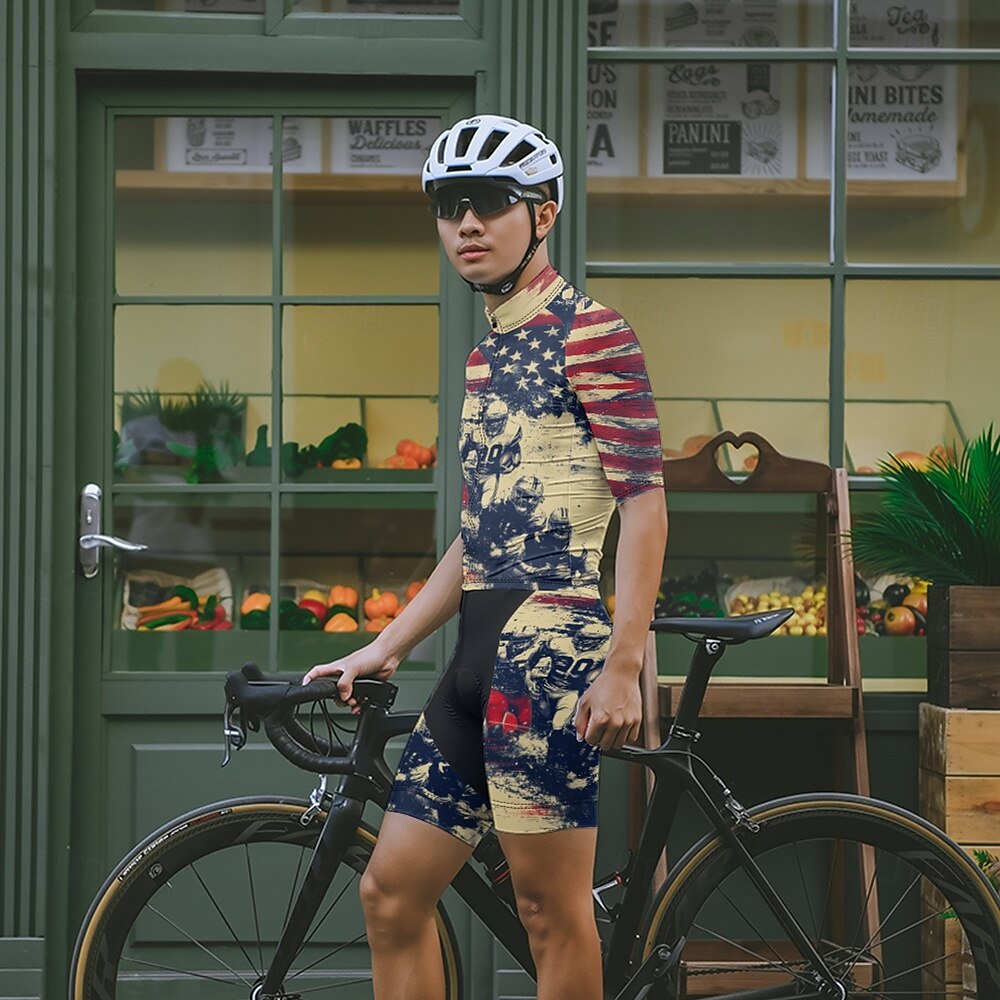 America's 250th Anniversary Independence Day Men's Cycling Jersey National Flag Short Sleeve Bike Tee Tshirt Jersey with 3 Rear Pockets Mountain Bike MTB Quick Dry Anatomic Design Wicking Breathable 2026 - $25.99 –P11