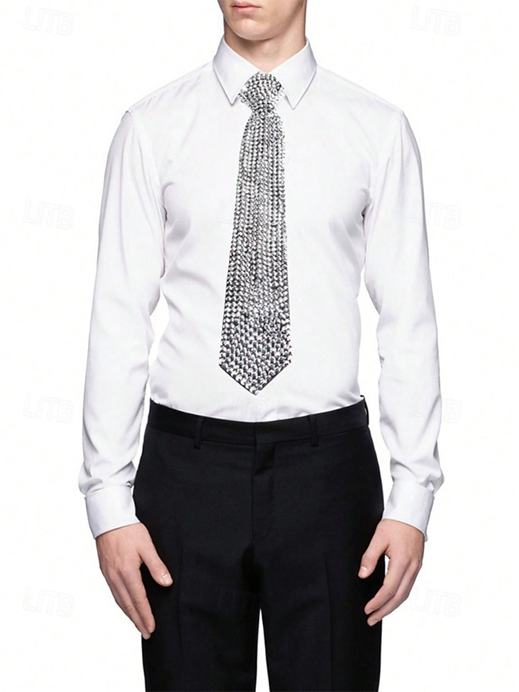 cravate style diamant en strass pour hommes et femmes – détail étincelant en faux diamant pour événements officiels, fêtes et occasions spéciales de 2025 ? $14.99 –P4