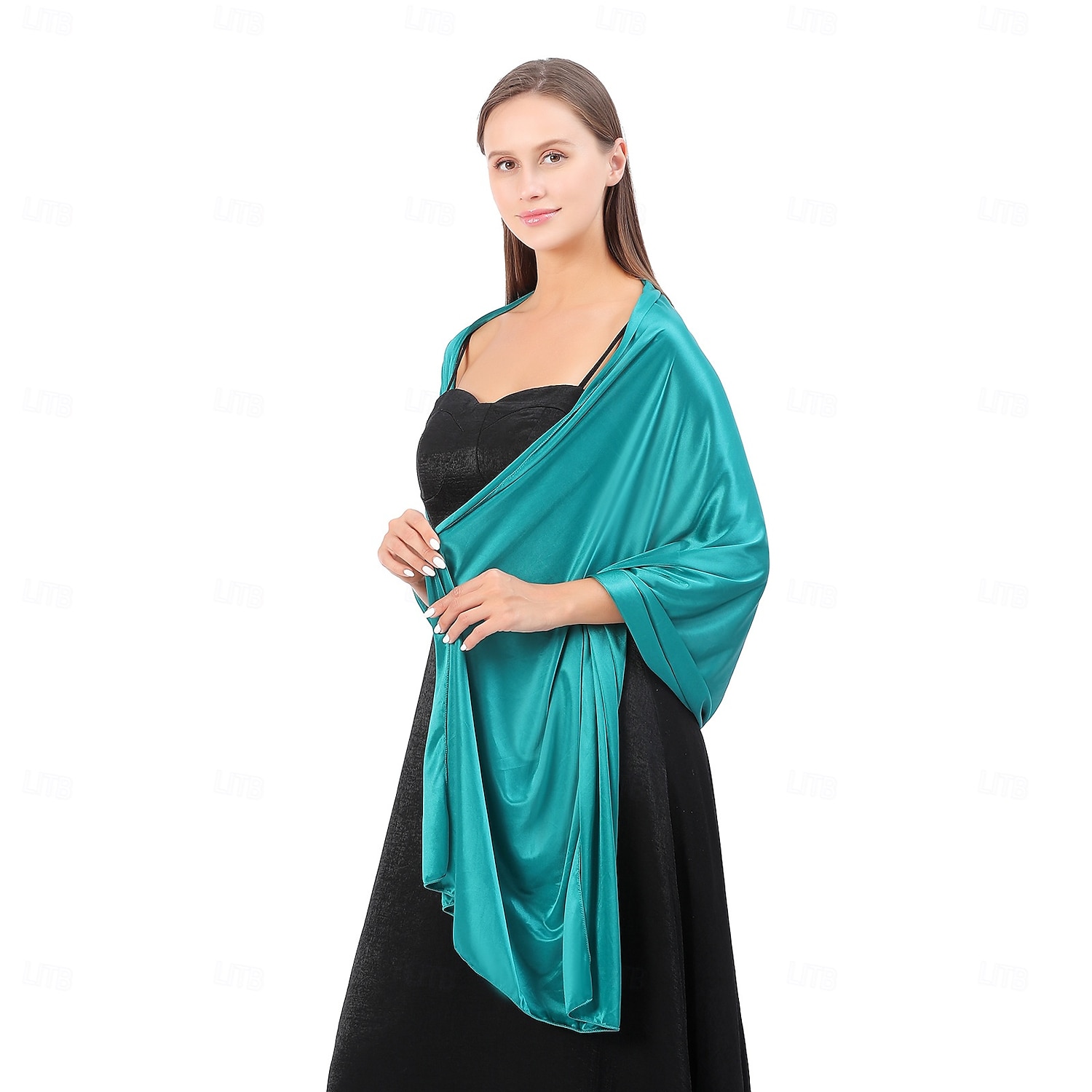 châles et écharpes soyeux et transparents pour femmes robes de soirée écharpes soyeuses douces écharpe de mariée de mariage de 2025 ? $21.99 –P20