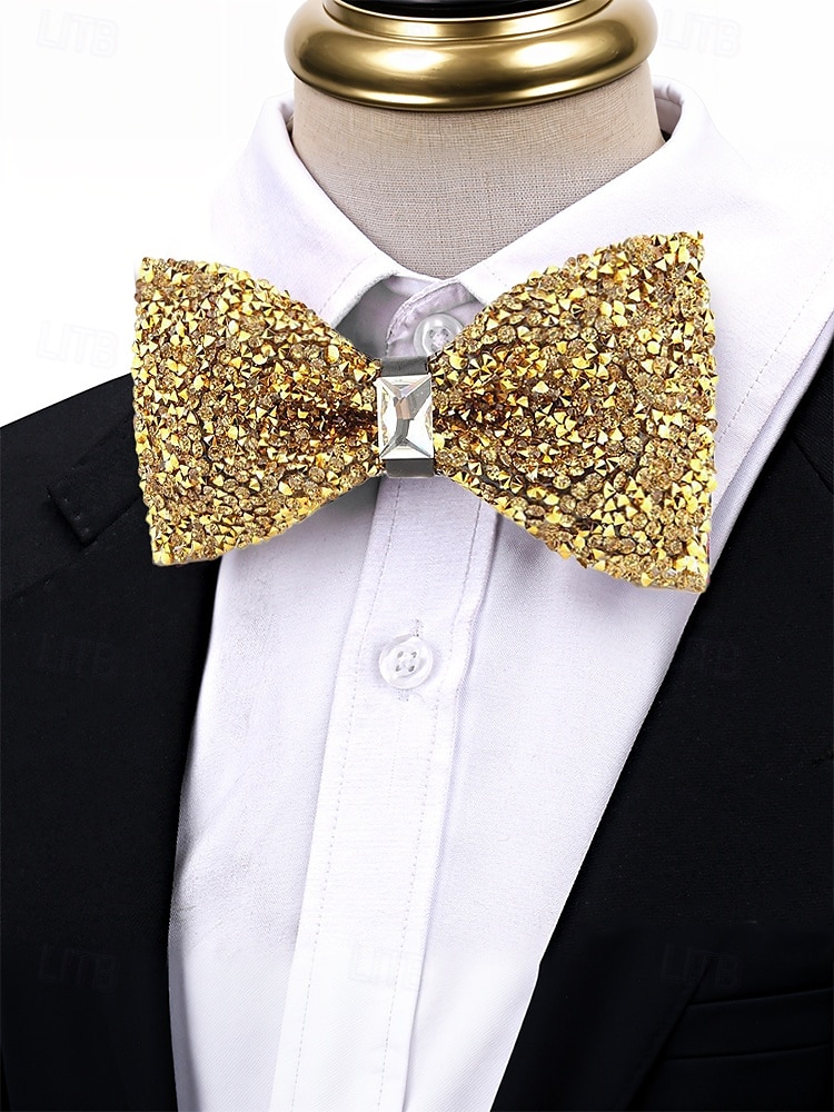 rhinestone sløyfe for menn – elegant formell tilbehør med krystalldetaljer, perfekt for bryllup, fester og spesielle anledninger 2025 - $14.99 –P1