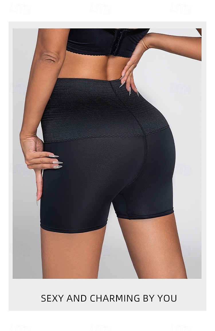 Dam Pojkshorts och kalsong Sömlös Formande trosa 1 st. Underkläder Enkel Klassisk Ren färg Hög midja Plusstorlekar Små Könsneutral Svart Brun S M L 2025 - $10.99 –P19