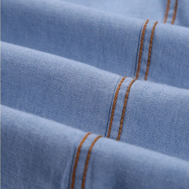 Herren Sommerhemd Freizeithemd Knopfhemd Grau Blau Schwarz Dunkelblau Leicht Blau Langarm Einfach Revers Urlaub Ferien Button-Down Bekleidung 100% Baumwolle Mode Lässig Bequem 2025 - $35.99 –P7