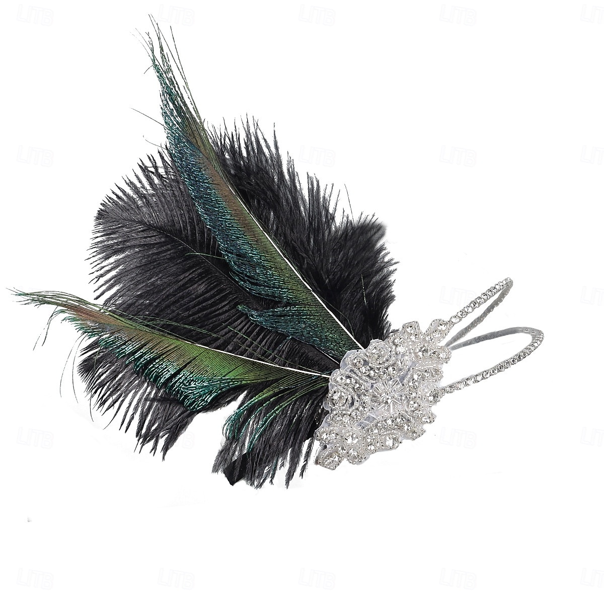 Retró 1920-as évek Sisak Álarcosbál Flapper fejpánt A nagy Gatsby Charleston Toll Jelmez Női Mindszentek napja Farsang Álarcos mulatság Koktélparty Diákbál Menyegző Tini Felnőttek Fejfedők 2025 - $13.99 –P2