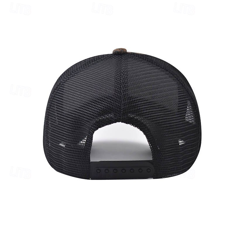 Men's Baseball Cap Sun Hat Trucker Hat Mesh Cap Black Golden Poly / Cotton Blend Adjustable Fashion Daily Wear Festival Letter Printed Letters Casual / Daily 2025 - $7.99 –P4