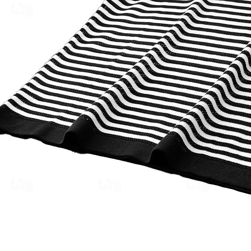 Men's Polo Knit Polo Sweater Business Casual Lapel Short Sleeve Formal Stripes Buttons Summer Black Light Green Dark Green Brown Polo 2025 - $30.99 –P7