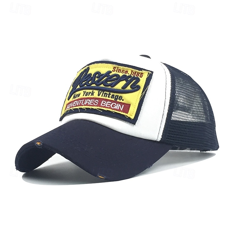 Men's Baseball Cap Sun Hat Trucker Hat Mesh Cap Black Yellow Cotton Adjustable Fashion Daily Wear Festival Letter Embroidery Casual / Daily 2025 - $7.99 –P10