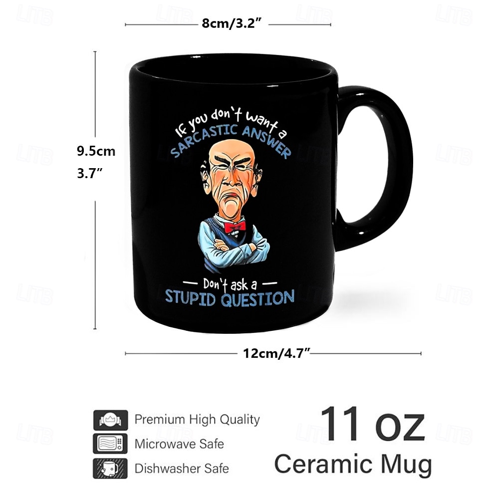 Kaffeetasse, schwarze Retro-Vintage-Keramiktasse mit Grafikdesign, 12 oz/330 ml, perfektes Geschenk für Freunde, Muttertag, Hochzeit 2026 - $16.99 –P6