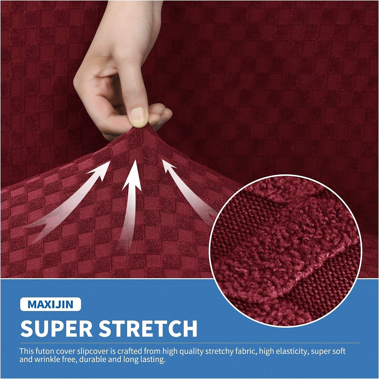 Jacquard Futon Cover Stretch Armless Futon Sofa Cover Soft Futon Slipcover with Elastic Bottom Thick Sofa Bed Furniture Protector Covers for Washable Futon 2025 - $29.99 –P7