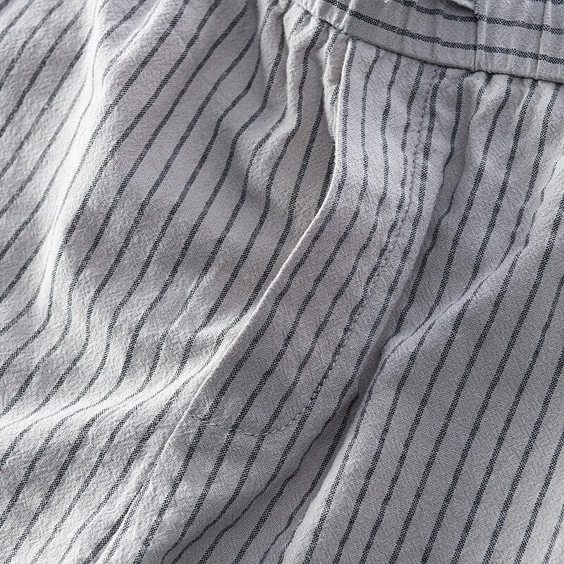 Herr Långbyxor Casual byxor Ficka Snörning Elastisk midja Rand Komfort Andningsfunktion Semester Dagligen Helgdag Mode Streetwear Svart Vit 2025 - $30.99 –P3