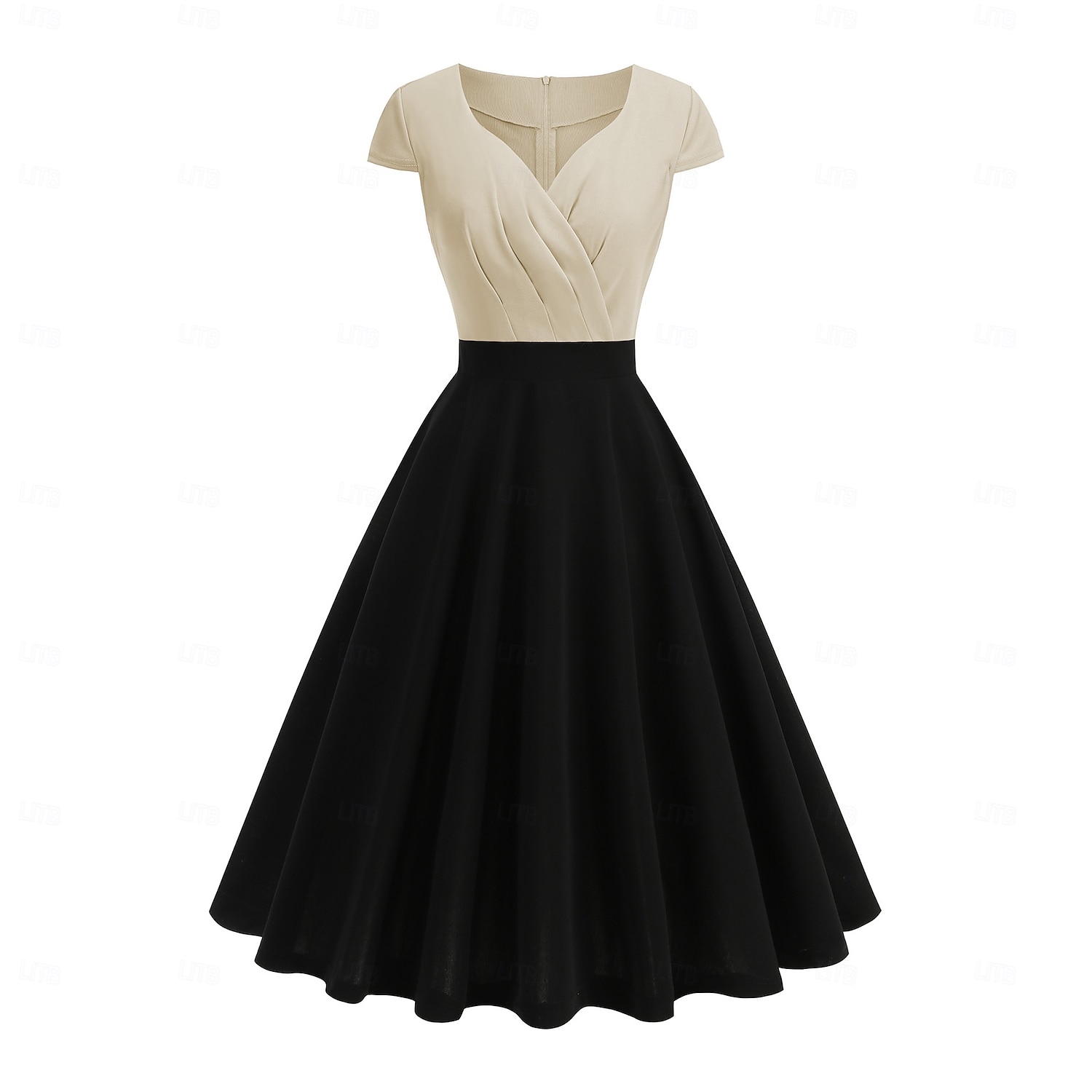 Elegant 1950 Rochie de epoca Lungime Genunchi Rochii Rochie A-Line Rochie de ceai Linia -A Pentru femei Crăciun Carnaval An Nou Venire Acasă Casul / Zilnic Petrecerea Burlăcițelor Adulți Rochii de 2025 - $29.99 –P16
