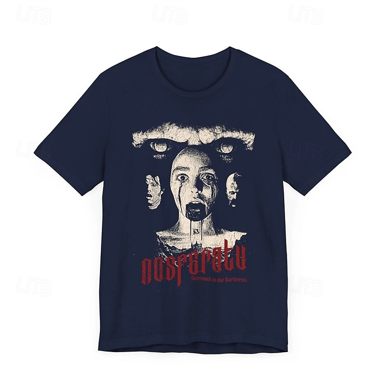 Nosferatu Vampyrer Dracula T-skjorte Figurer Graphic Til Herre Dame Unisex Voksne Maskerade Varmstempling Fritid / hverdag 2025 - $15.49 –P3