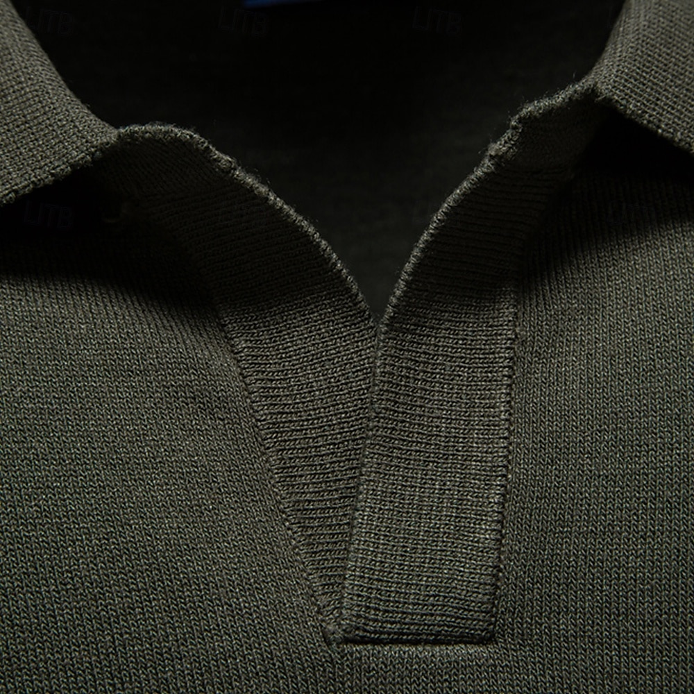 Voor heren Polo Gebreide polo Formeel Werk Meeuwenhalsband Korte mouw Kleurenblok Lapwerk Zomer Marineblauw Khaki Leger Groen Polo 2025 - $26.99 –P3