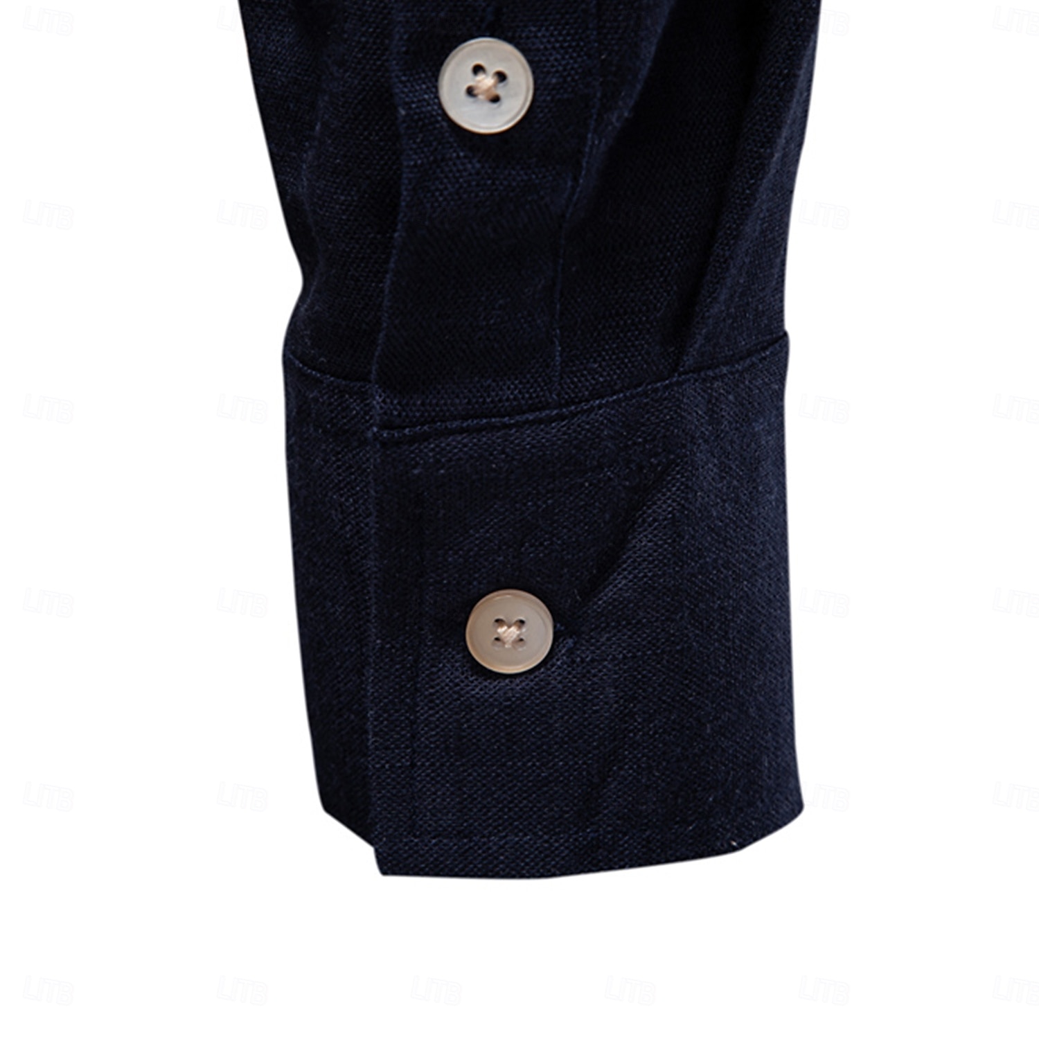 Men's Shirt White Navy Blue khaki Long Sleeve Solid Color Standing Collar Outdoor Causal Ruched Clothing Apparel Daily Casual Daily Leisure 2025 - $26.99 –P8