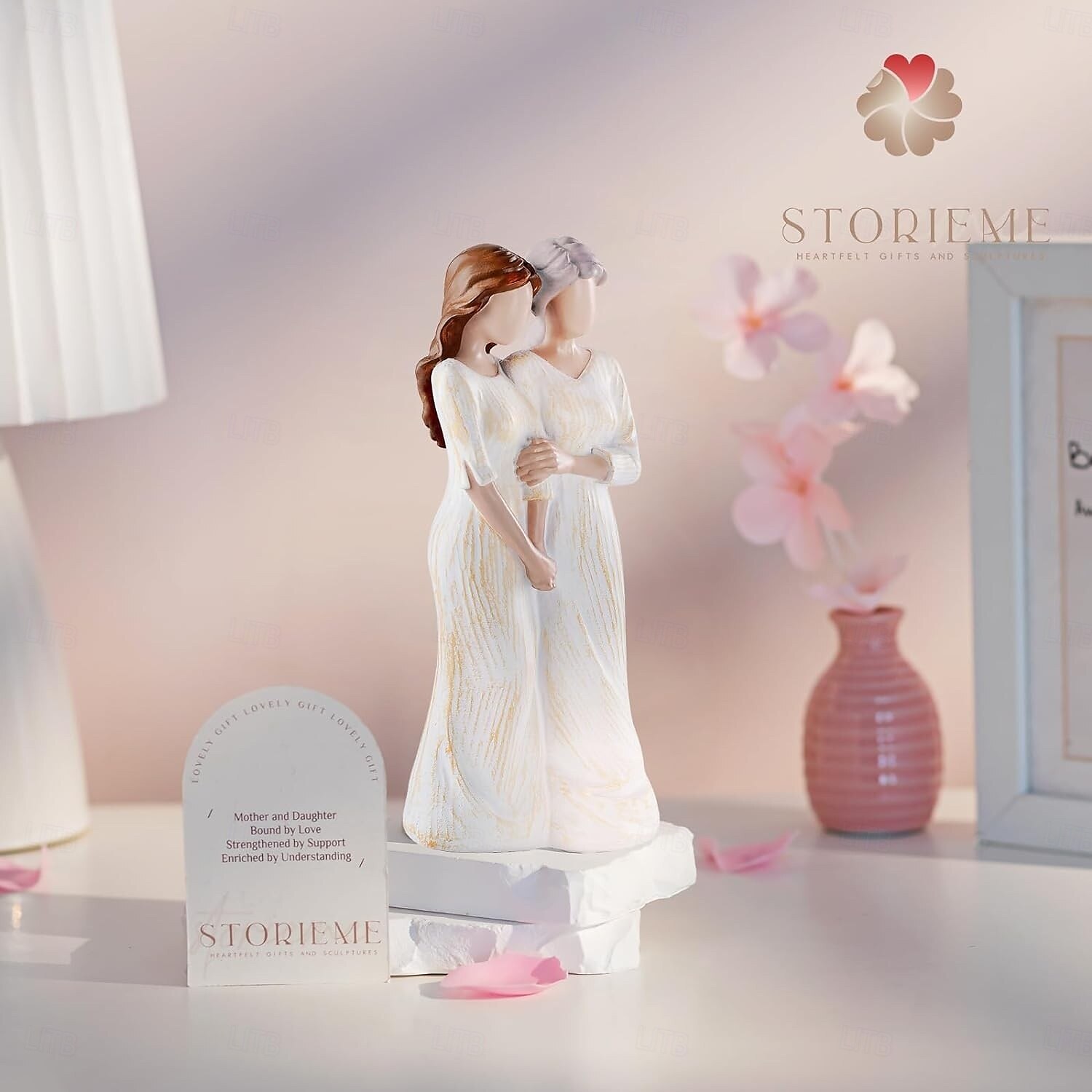 varig vennskap harpiks hjerte-søster statue - perfekt for jul, takksigelse, valentinsdag, morsdag  & konfirmasjonsgaver 2025 - $20.99 –P1