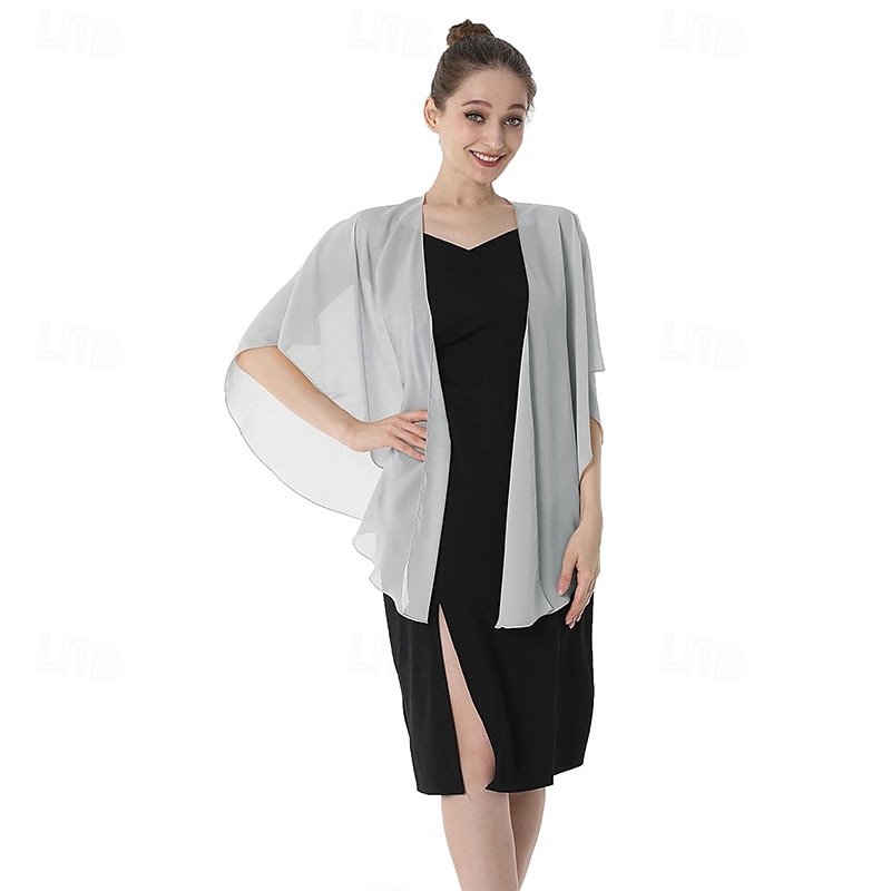 châle de soirée en mousseline de soie, châles et écharpes de mariage pour femmes, robe de mariée de fête pour occasions spéciales de 2025 ? $29.99 –P2