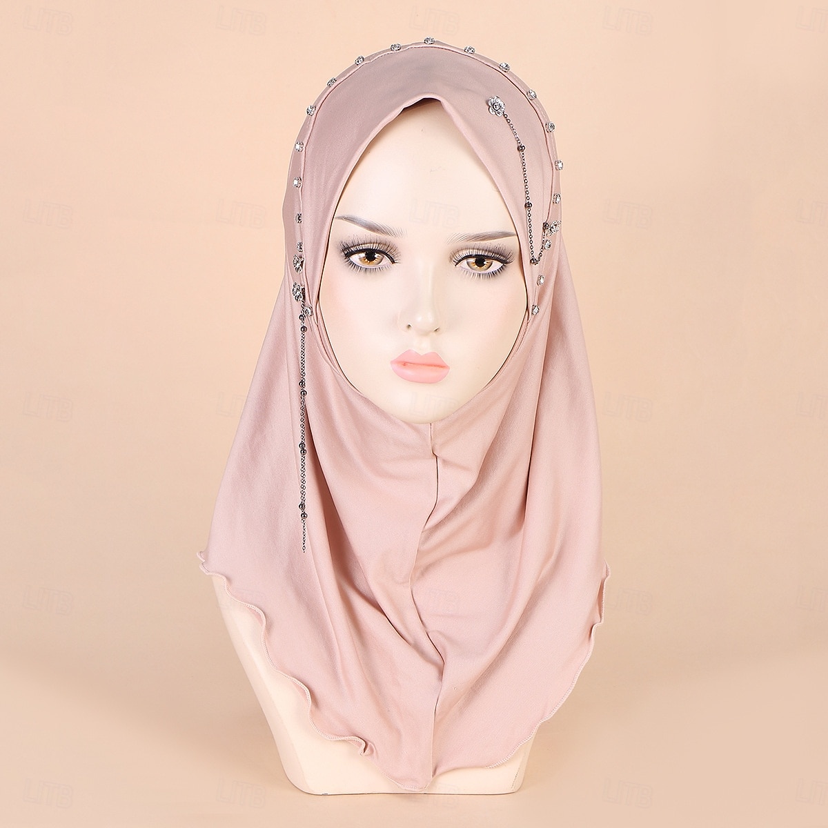 Dame Hodeinnpakninger Hijab skjerf Hodeskjerf Religiøs Dubai islamsk Arabisk Muslim Ramadan Voksne Halstørklæ 2025 - $24.99 –P1