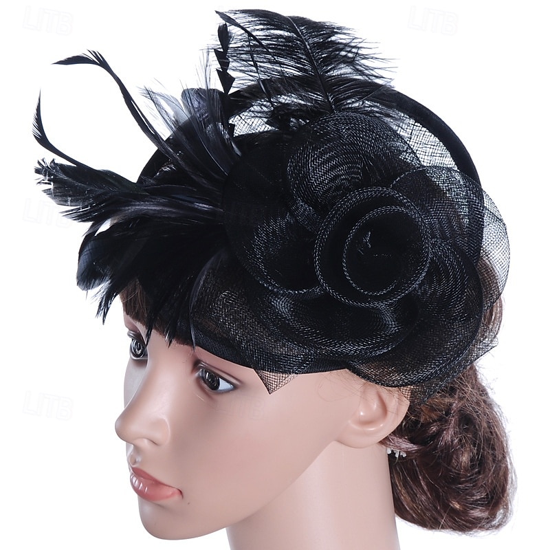 Chapeaux de pilulier fascinateur pour femmes, plumes, fleurs, église, derby, bandeau, clip, mariage, thé, fête de 2025 ? $19.99 -P7