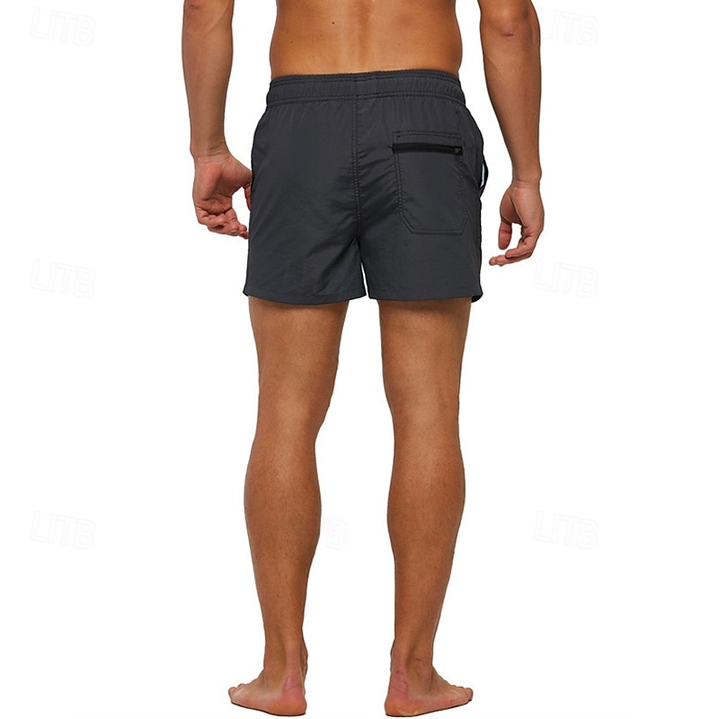 Homens Calção Justo de Natação Shorts de Natação Bermuda de Surf Calças Com Cordão Com bolsos Natação Surfe Praia Esportes Aquáticos Retalhos Cor Sólida Verão Primavera de 2025 por $25.99 –P9
