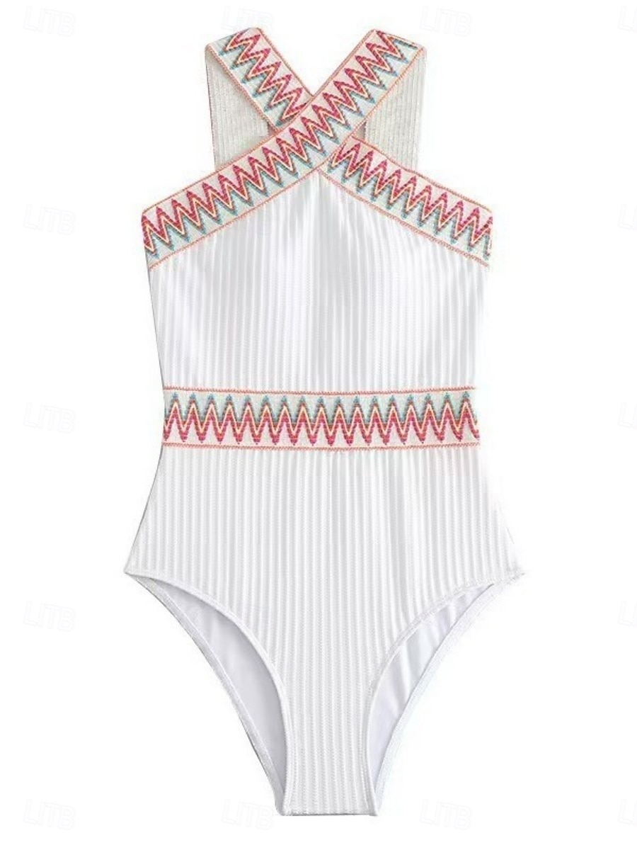 Costum de baie dintr-o singură piesă pentru femei monokini sexy cu tăieturi control al burticii talie înaltă subțire fără spate îmbrăcăminte de vacanță pentru plajă dungi colorate guler halter fără 2026 - $22.99 –P2