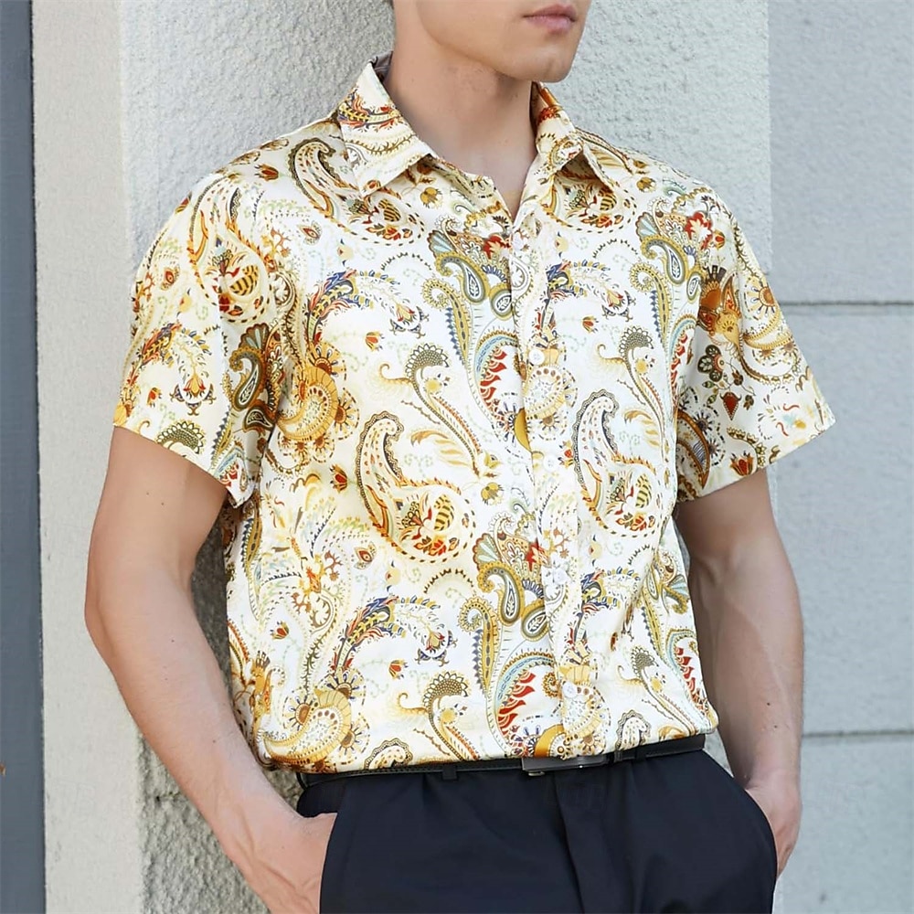 Retro 70. léta Tričko Aloha košile Hippie Kašmírový vzor Maškarní kostým Pánské Dovolená Párty Pride Parade Dospělé Tričko 2025 - $20.99 –P1