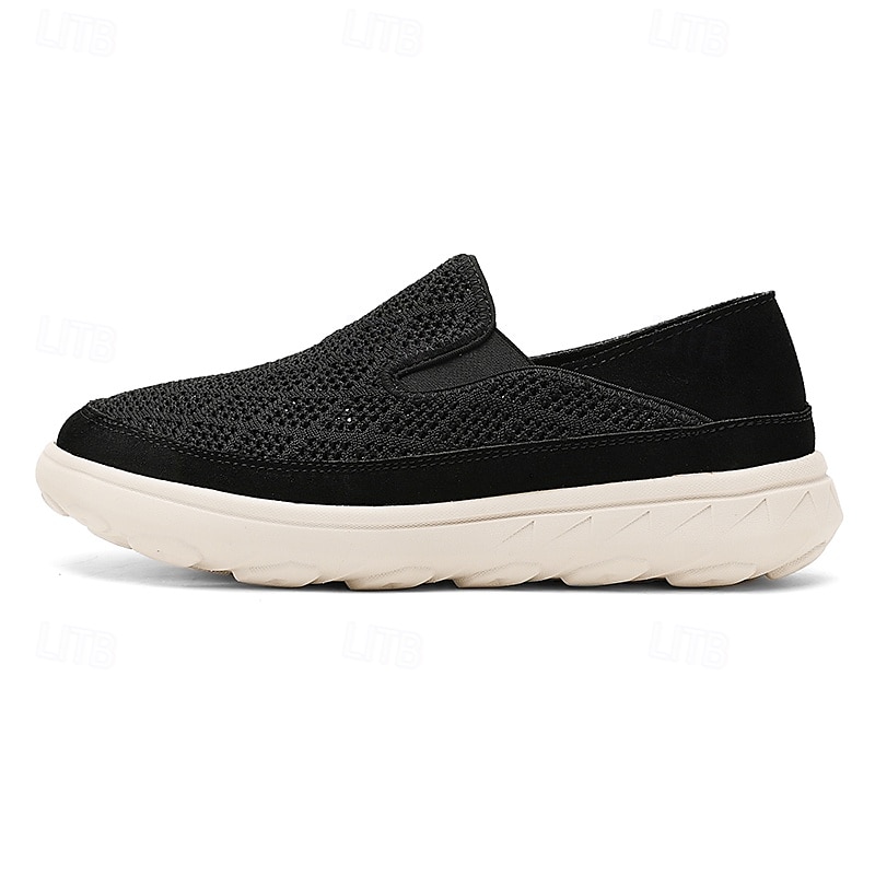 Beige Slip-On-Sneaker für Herren mit atmungsaktivem Mesh-Obermaterial und gepolsterter Sohle für bequemen Freizeitkomfort 2025 - $42.99 –P1