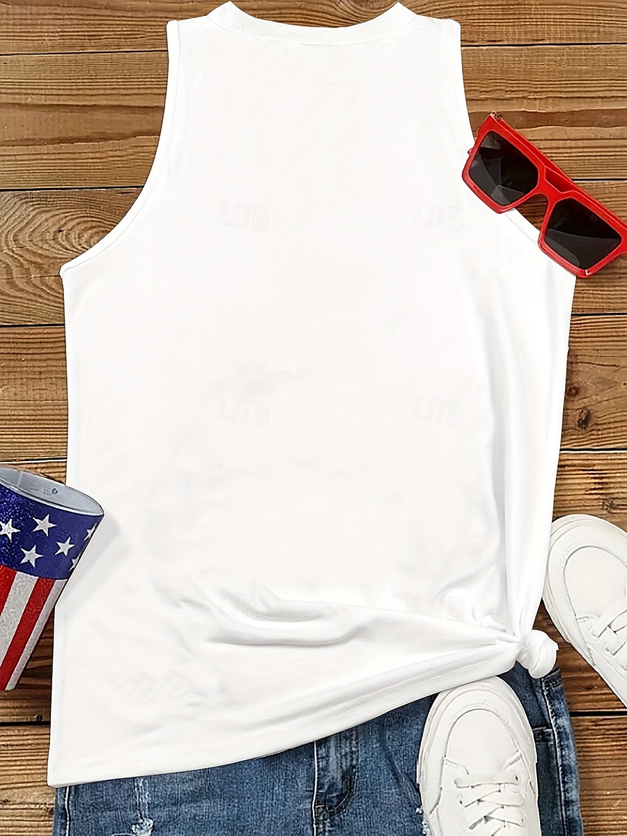 Női T-Shirt Virágos Koponya Stílusos Hétköznapi Ujjatlan Kerek Nyak Normál Felsők Napi Nyomtatás Fehér Rózsaszín Nyár 2025 - $17.99 –P4