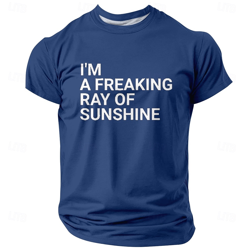 Męskie Zabawny slang Podkoszulek Krótki rękaw Podkoszulek Druk 3D Półgolf Koszula Moda Codzienny Ulica Codzienny Czarny Niebieski Zielony Lato Wiosna Odzież S M L XL XXL XXXL 2025 - $17.99 –P1