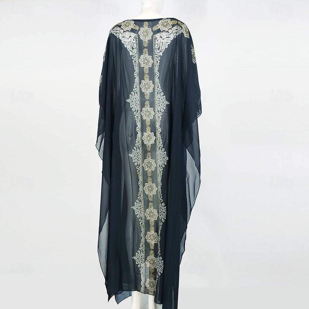 Damen Kleid Abaya Kaftan Dubai islamisch arabisch Muslim Ramadan Erwachsene Kleid 2025 - $34.99 –P4