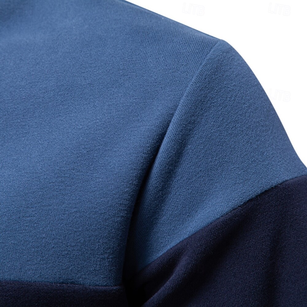 Herr Polo sweatshirt Gul Armégrön Rubinrött Blå Grön Kavajslag Färgblock Ledigt Dagligen Sport Ledigt Vår & Höst Kläder Pull Tröjor Långärmad 2025 - $25.99 –P59