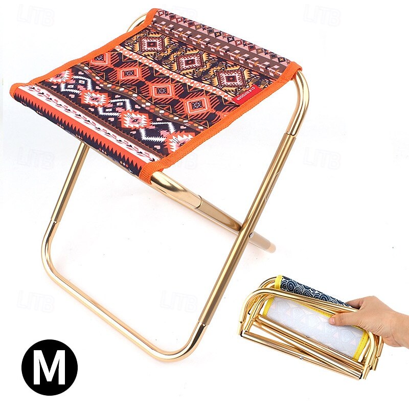 1Pc Outdoor Folding Stool Collapsible Stool Made of 7075 Aluminum Alloy Lightweight Portable Camping Seat for Hiking Fishing Travel 2025 - $24.99 –P1