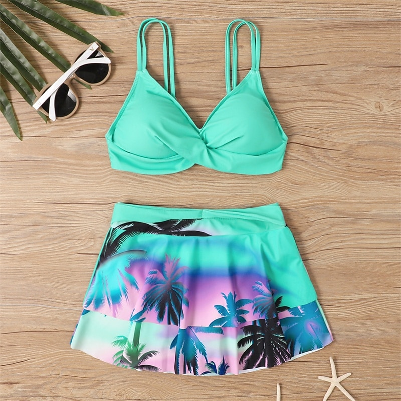 Women's Tankini Two Piece Swimsuit Ruffle Swimwear Swimwear Yellow Red Breathable Quick Dry Lightweight Sleeveless - Swimming Surfing Beach Summer Spring 2026 - $23.99 –P14