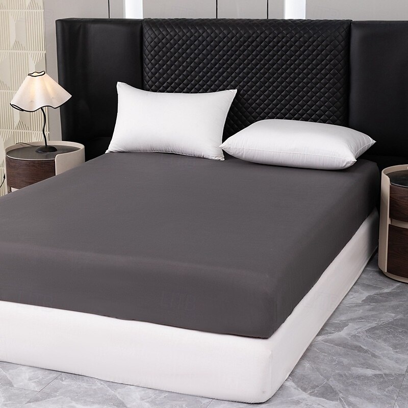 1pc Solid Colored Bedding Fitted Sheet Only(no Pillowcases) Elastic Band Around Mattress Easy Care 2025 - $16.99 –P1