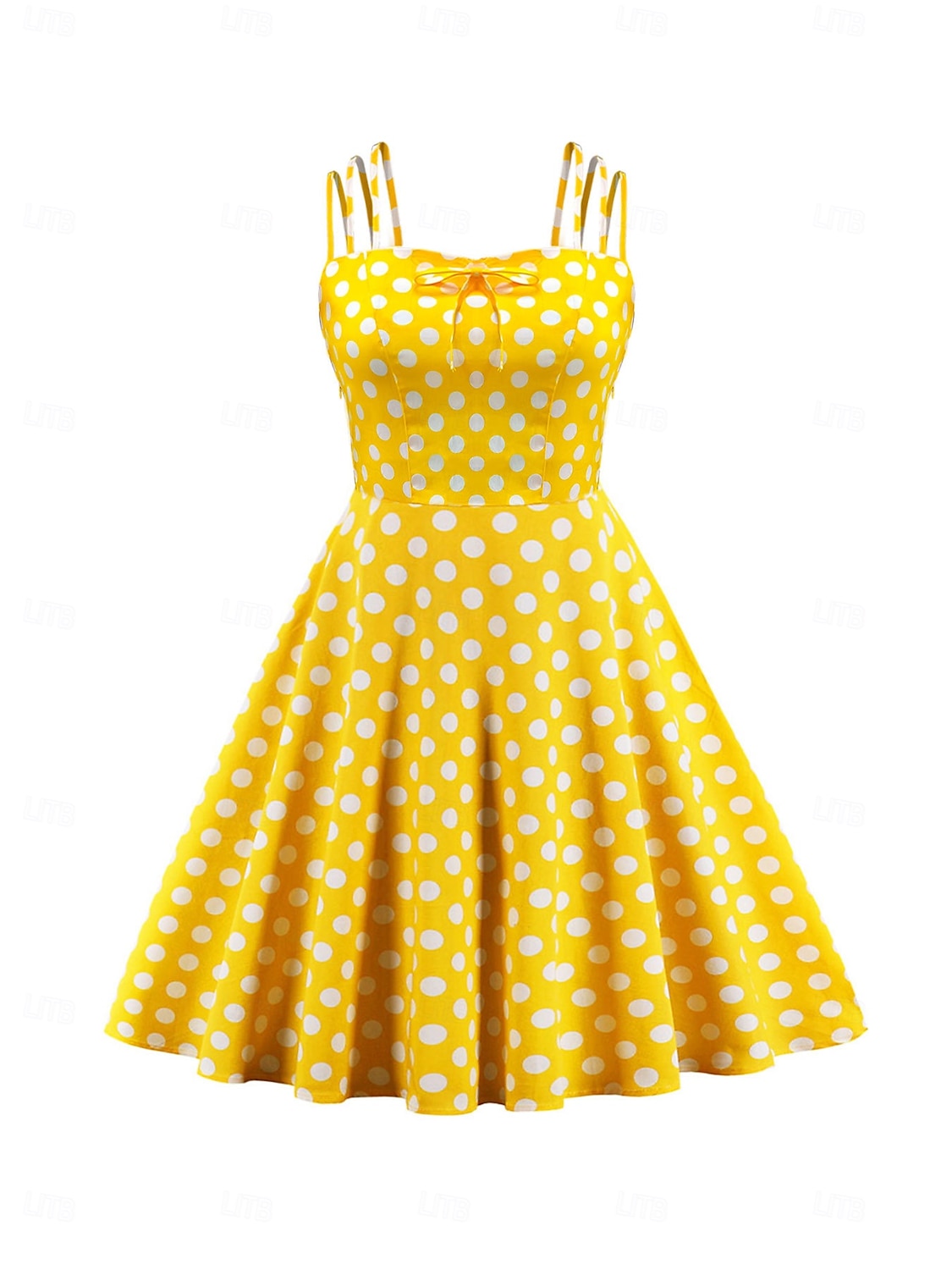 Retro Vintage 1950er Kleid Swing-Kleid Übergröße Tupfen Damen Karneval Maskerade Alltagskleidung Junggesellinnenabschiedsparty Erwachsene Kleid Abschlussballkleider 2025 - $32.99 –P9