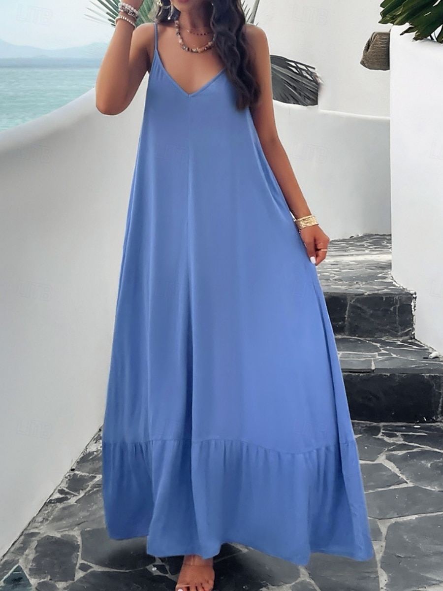 Damen Minikleid Casual kleid skims dress Basic Brautkleider schlicht Urlaub Täglich Regular Fit Glatt Ärmellos Gurt Schwarz Rote Blau Grün Sommer 2025 - $41.99 –P6