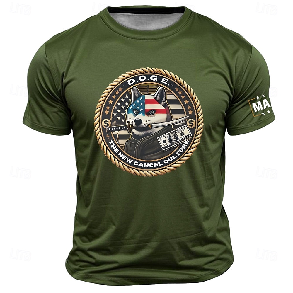 Bărbați DOGE Tricou Manșon scurt Tricou Tipărire 3D Stil Nautic Cămașă Modă Zilnic Stradă Zilnic Negru Albastru piscină Trifoi Vară Primăvară Îmbrăcăminte S M L XL XXL XXXL 2025 - $17.99 –P3