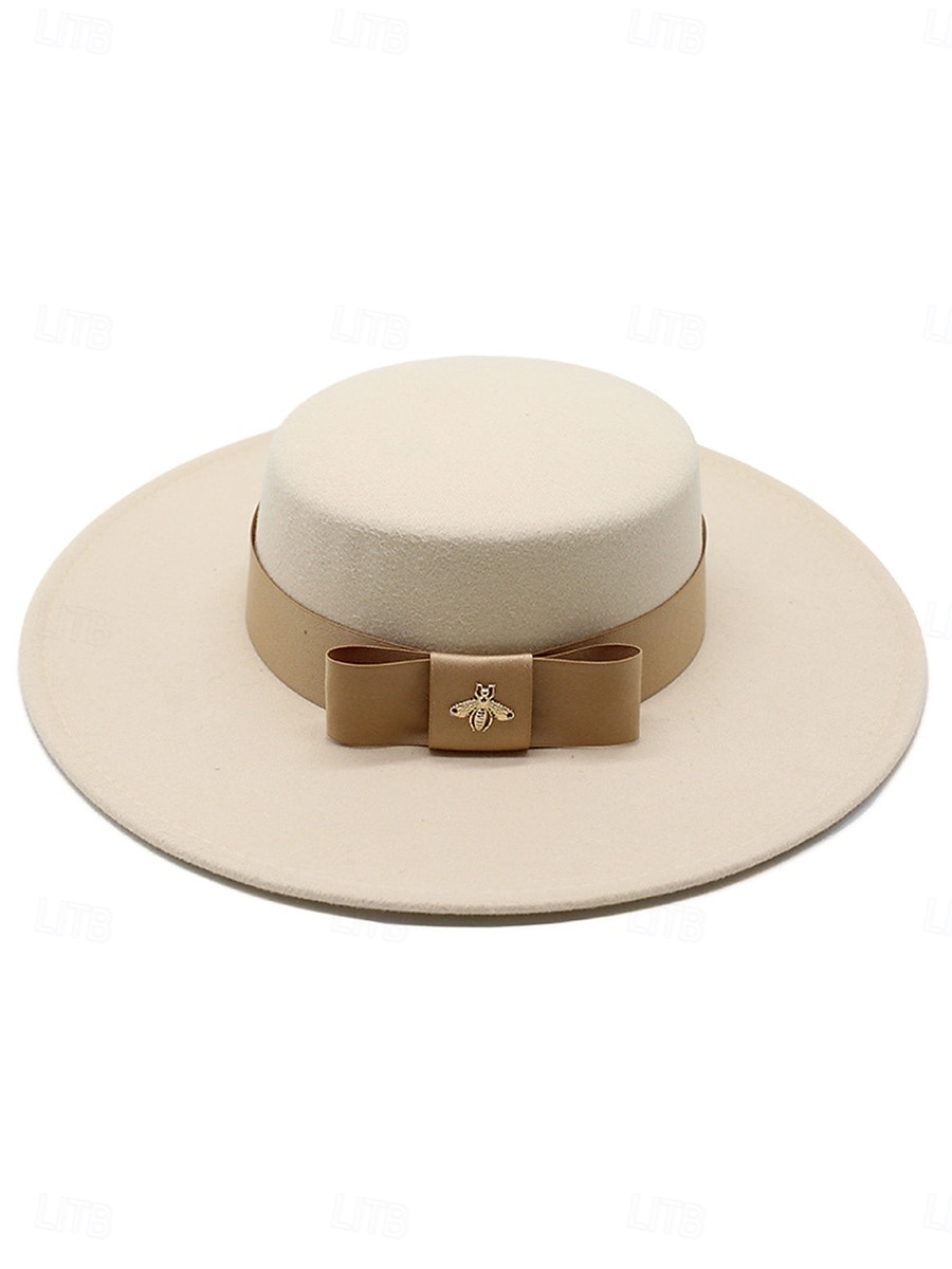 Chapeaux en tulle et coton chapeau fedora élégant vintage pour un mariage avec un accessoire de noeud headwear chapeaux robe de course de 2025 ? $36.99 –P3