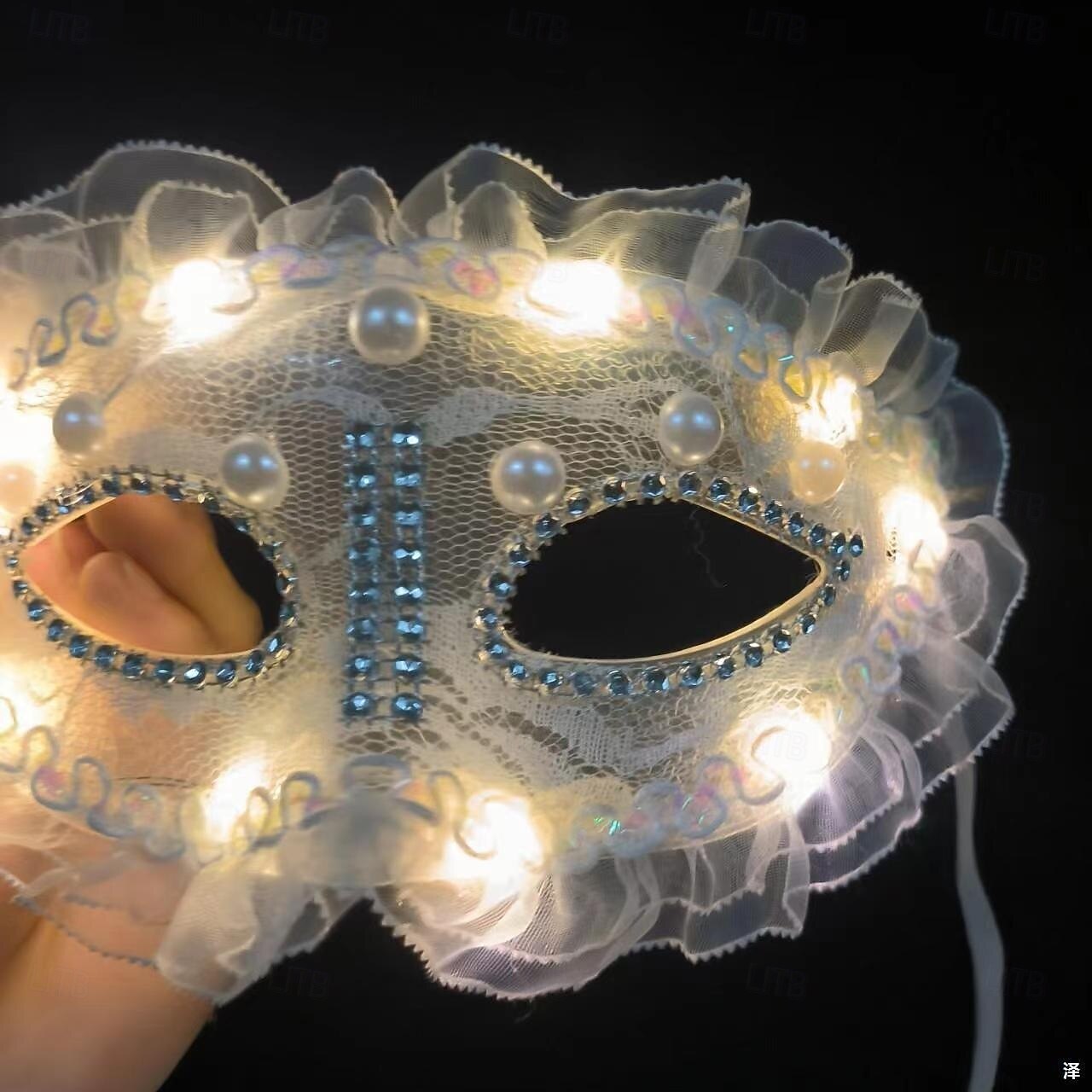 Halloween Velencei maszk Columbina Farsangi maszk Fél arc Felnőttek Férfi Női Farsang Mardi Gras Parti Álarcos mulatság Velencei karnevál Egyszerű Halloween jelmezek Kiöltözik 2025 - $13.99 –P4