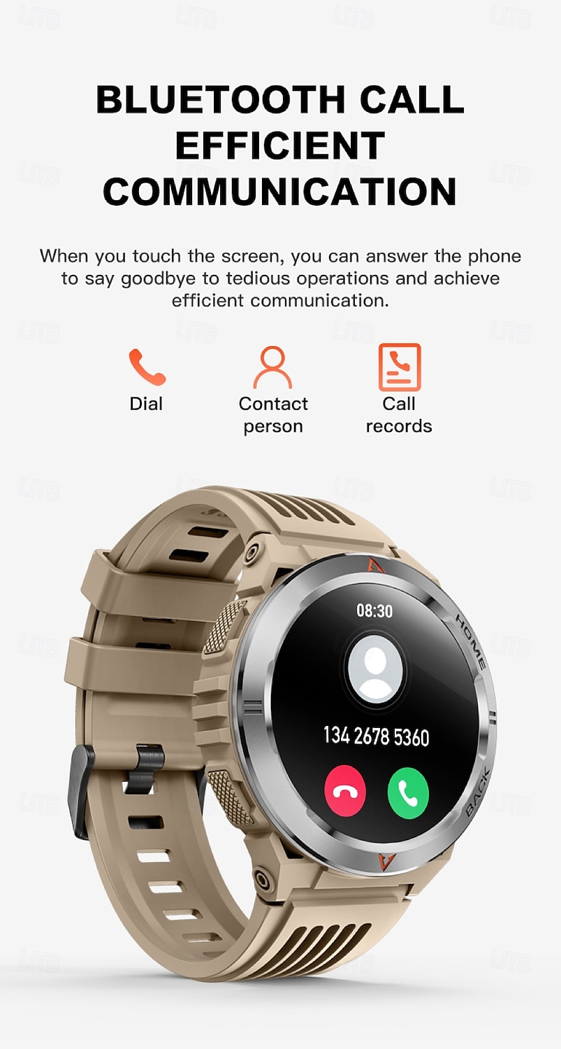 696 GS500 Εξυπνο ρολόι 1.43 inch Έξυπνο ρολόι Bluetooth Βηματόμετρο Υπενθύμιση Κλήσης Παρακολούθηση Ύπνου Συμβατό με Android iOS Γυναικεία Άντρες Κλήσεις Hands-Free Υπενθύμιση Μηνύματος IP 67 2025 - $79.99 –P14