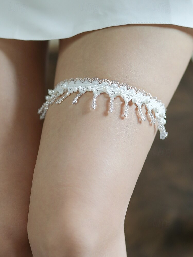 Polyester Fashion Wedding Garter With Pearls / Gore Garters Wedding / Party / Evening 2025 - $15.49 –P3