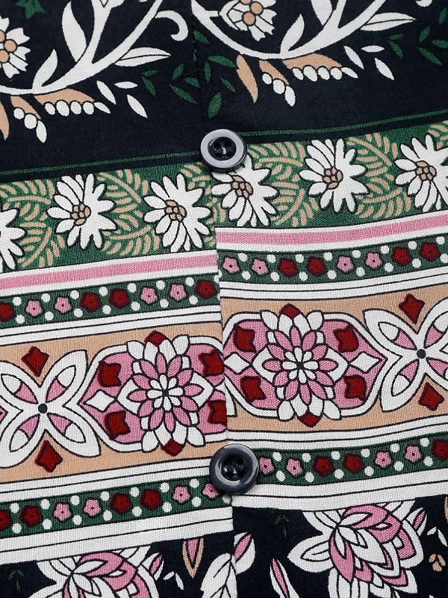 Dame Skjorte Bluse Blomstret Stilfull Fritid Langermet Med stropper Vanlige topper Daglig Trykt mønster Svart Sommer Vår 2025 - $28.99 –P9