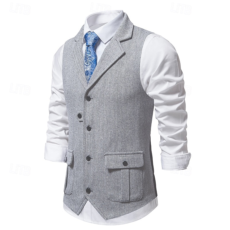 Classique Rétro Vintage Années 1920 Veste Gilet Gatsby le Magnifique Déguisement Homme Carnaval Mascarade Mariage Soirée robe demoiselle d honneur Adulte Gilet Printemps Automne de 2026 ? $41.99 –P15