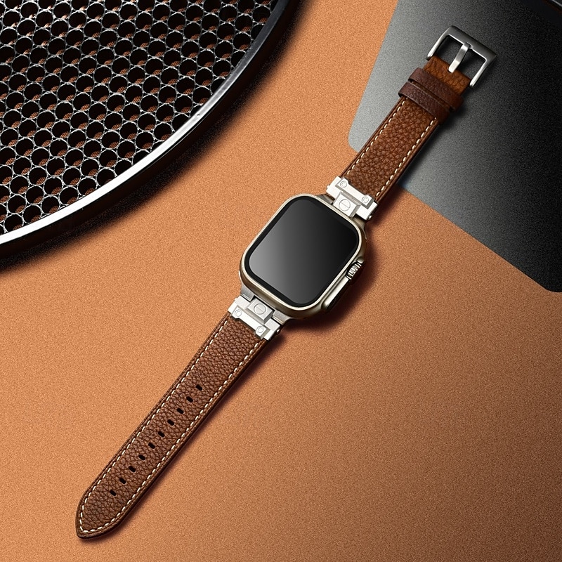 Solo Loop Compatible with Apple Watch band 38mm 40mm 41mm 42mm 44mm 45mm 49mm Adjustable PU Leather Strap Replacement Wristband for iwatch Ultra 2 Series 9 8 7 SE 6 5 4 3 2 1 2025 - $29.99 –P8