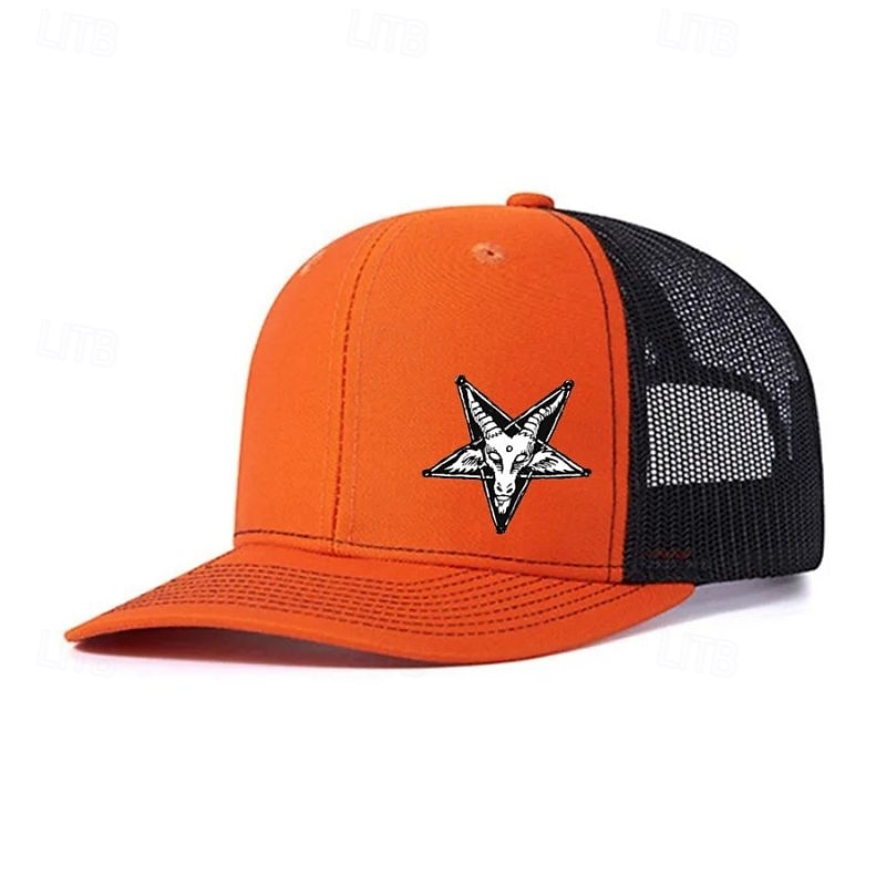 Herren Cap Basecap Sonnenhut Kappe Mesh-Kappe Schwarz Rote Baumwolle Einstellbar Modisch Freizeitskleidung Festival Sterne Lässig / Alltäglich 2025 - $6.99 –P2