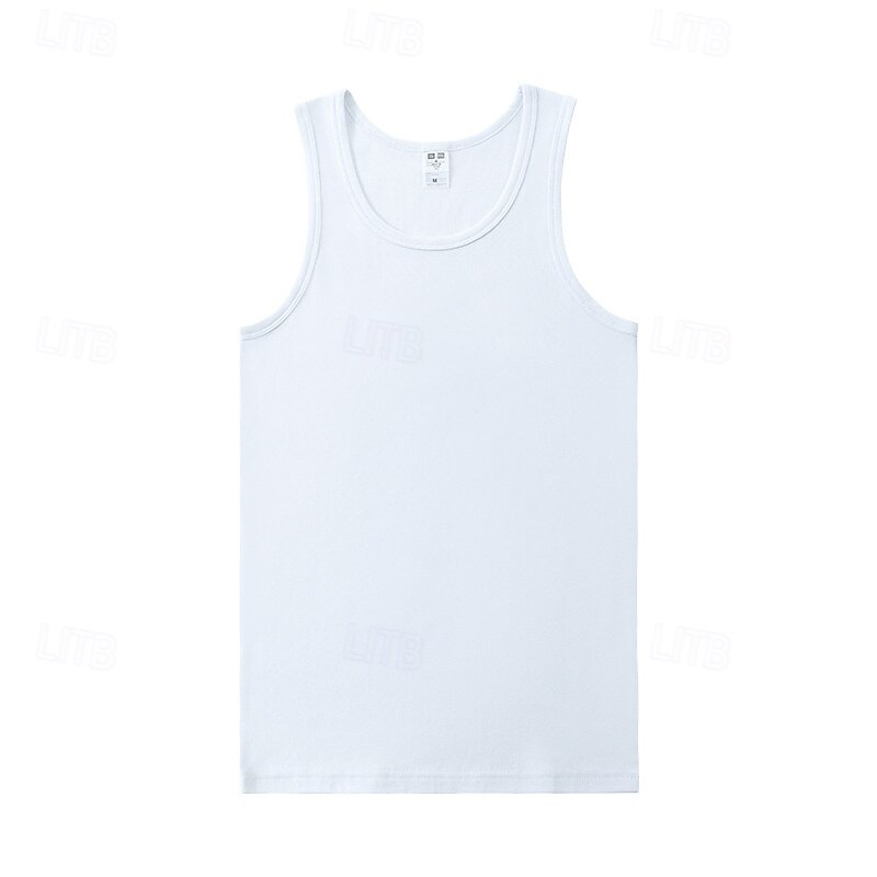 Herr Linne Undertröjor Ärmlös tröja Ärmlös U-hals Vår & sommar Slät Mode Designer Semester Gata Utekväll Svart Vit Grå Topp t-shirt för män 2025 - $11.99 –P10